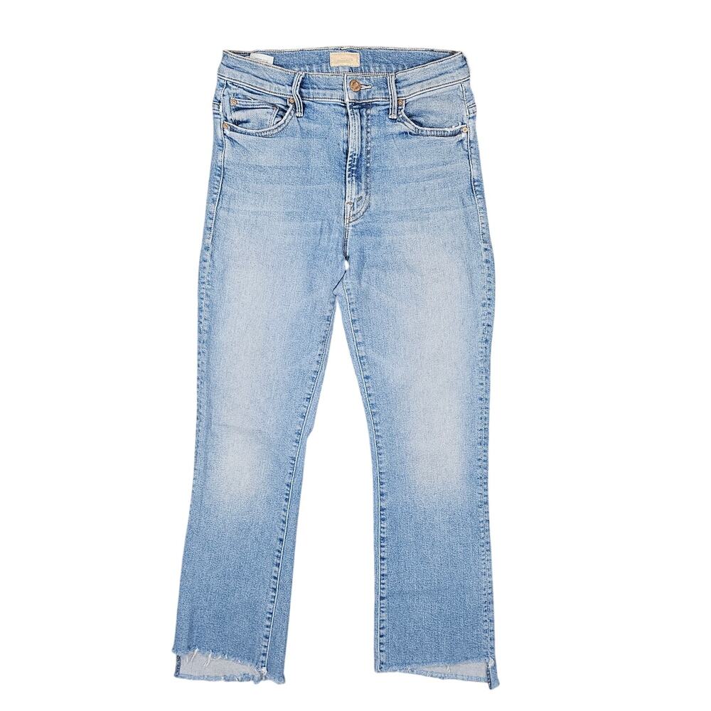 MOTHER WOMEN'S THE INSIDER CROP STEP FRAY BLUE JEANS – SHOOT TO THRILL – SIZE 27